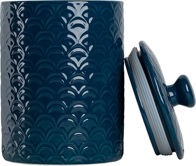 10 Strawberry Street Kitchen Canister, 3 Piece Set, Ocean Navy