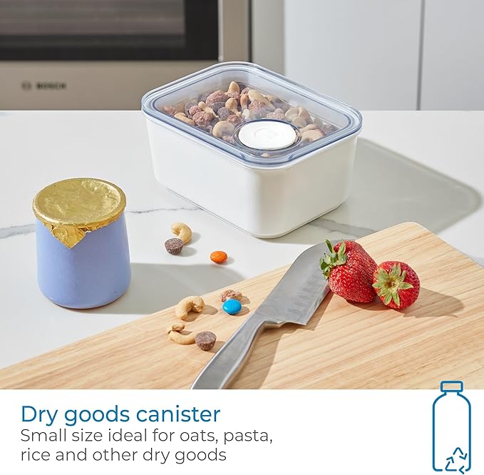 InterDesign iDesign Small Airtight Kitchen Canister with Removable Pour Cap - Set of 2 - White