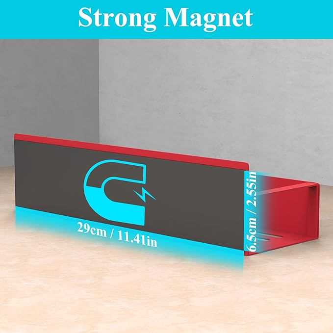 2 Pack Magnetic Spice Storage Rack Organizer for Refrigerator and Oven, Red Fridge Organizers and Storage