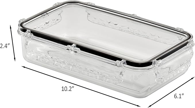 Airtight Food Storage Container With Lid (45.6oz) BPA-Free | Meal Prep | Microwave, Freezer and Dishwasher Safe | Leak-Proof | Kitchen Fridge Organizer Boxes | lids airtight sealing