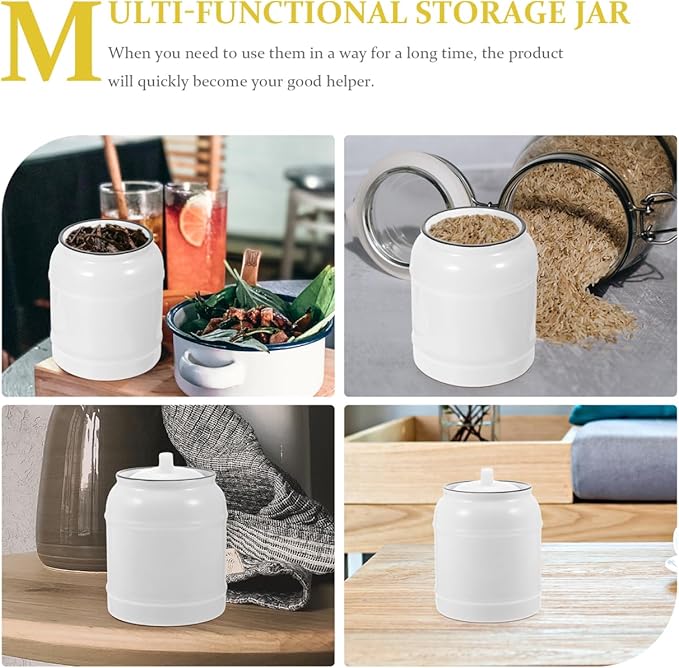 DOITOOL Ceramic Food Storage Jar Loose Tea Leaf Canister Cookie Jars Sealing Food Container with Lids for Tea Candy Cookie Sugar Flour Coffe Beans