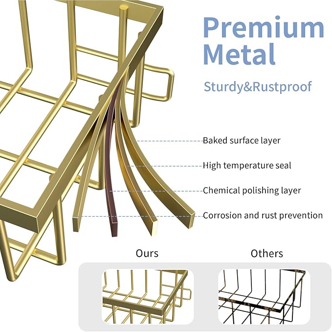 Under Sink Organizer Storage 2-Tier Premium Metal Pull-Out Racks, Height Adjustable, Easy Installation | Kitchen & Bathroom Organizers Pack of 1