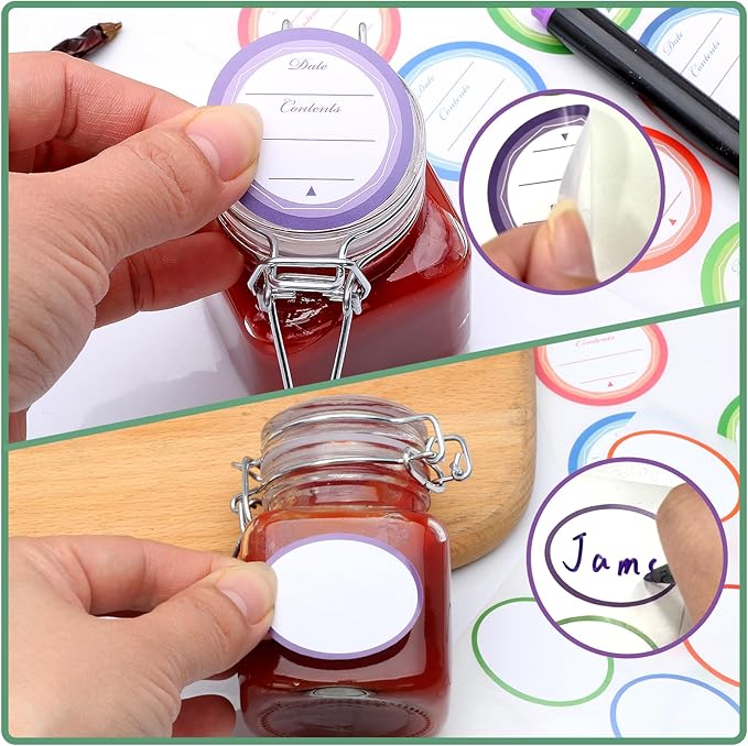 Brajttt 4 oz Spice Jars with Labels,25 Pack Small Glass Jars with Lids,Small Glass Containers with Airtight Hinged Lid for Home Kitchen, Arts & Crafts Projects, Spices, Decoration, Snack Foods