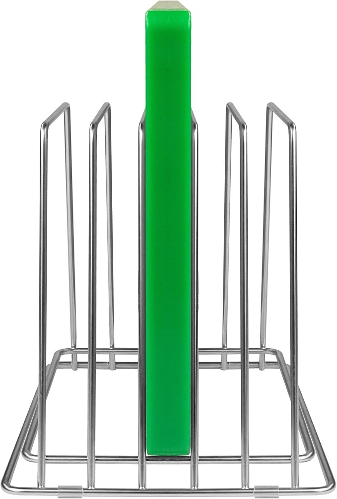Professional Kitchen Cutting Board Organizer, 1" Slot Stainless Steel Rack NSF Fits Baking Sheets