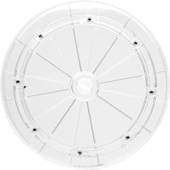 8 Inch Acrylic Turntable Organizer, Clear 360 Degree Rotation Round Turntable for Kitchen Pantry Table Countertop Cabinet Decorating