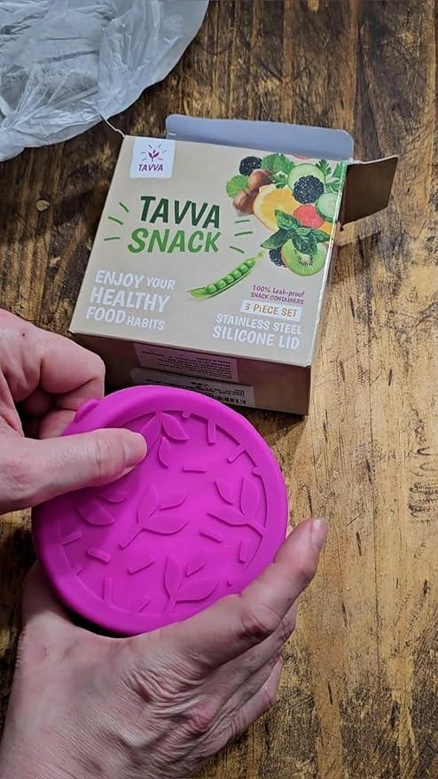 2 X 12 oz Containers with Lids - Leakproof w/Silicone Lids - BPA Free - Dishwasher & Freezer Safe - Portable & Reusable - Stainless Steel Snack Containers 12oz