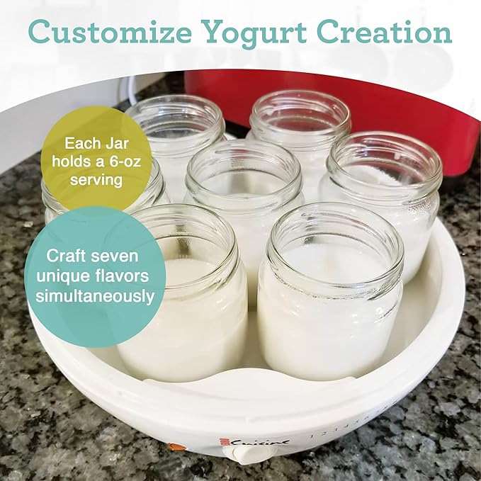 Euro Cuisine Glass Jars for Yogurt Maker, Set of 8