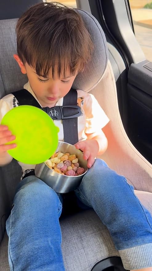 2 X 12 oz Stainless Steel Containers with Lids 12 oz - Leakproof w/Silicone Lids - BPA Free - Dishwasher & Freezer Safe - Portable & Reusable - Stainless Steel Storage Food Snack Containers