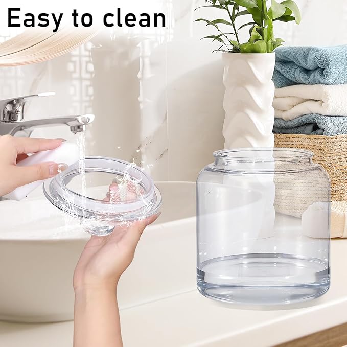 Acrylic Airtight Cookie Jar Apothecary Jar with Lid,Ideal Food Storage Jar Pantry Canister Decorative Storage canisters Jar with lids for Kitchen,Home,Bathroom,Wedding Decor,101OZ