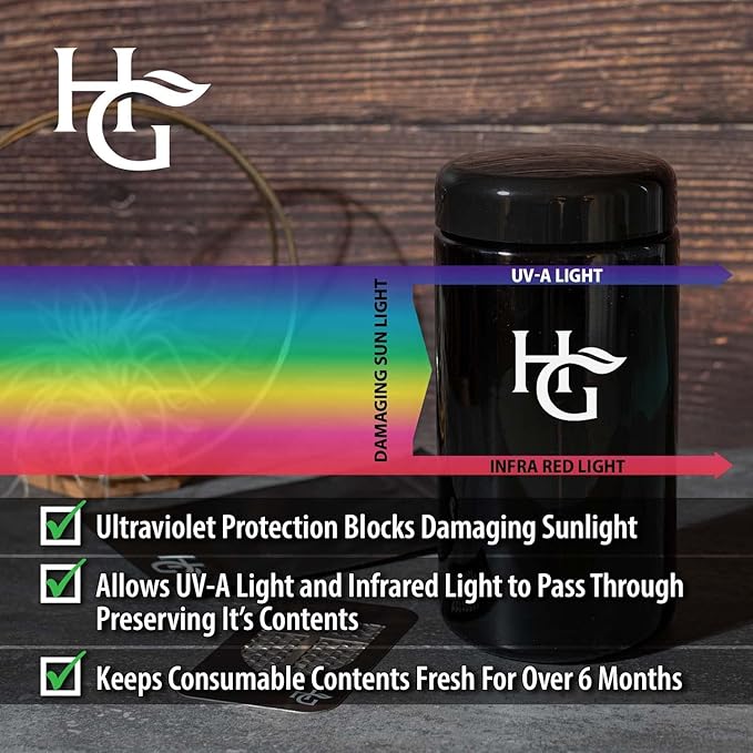 Herb Guard - 1 Oz Airtight Container and Smell Proof Jar (500 ml) 2 Way 62% Pack Keeps Goods Fresh for Months