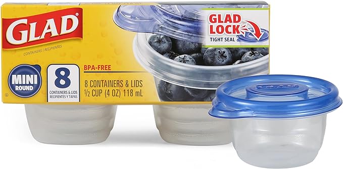COX70240 - GladWare Mini Round Food Storage Containers
