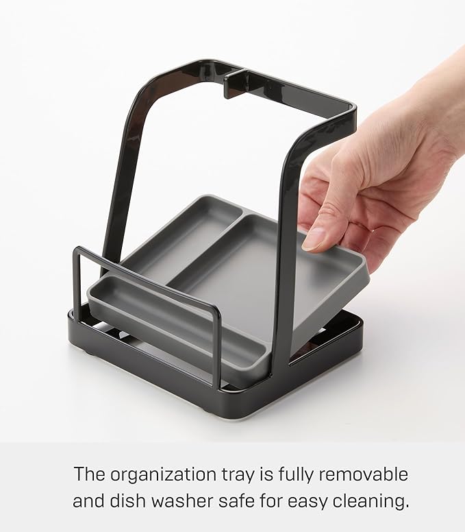 Yamazaki Home Tower Lid & Ladle Stand - Large, Kitchen Stand For Utensils, Lids, And Cookbooks, Heat-Resistant Kitchen Stand - Steel