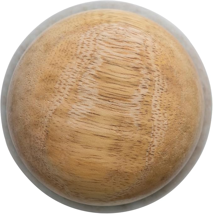 Creative Co-Op Modern Marble Canister with Wood Lid, Natural