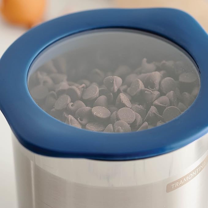 Tramontina 4 Pc Stainless Steel Canister Set Blue, 80204/026DS