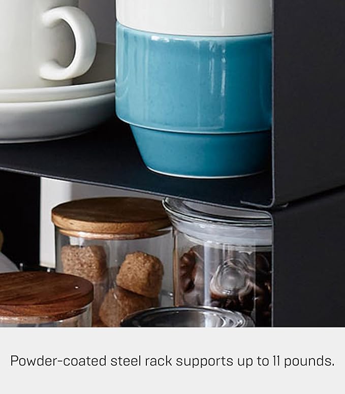 Yamazaki Home Tower Stackable Kitchen Rack – Storage Organizer Counter Shelf Large