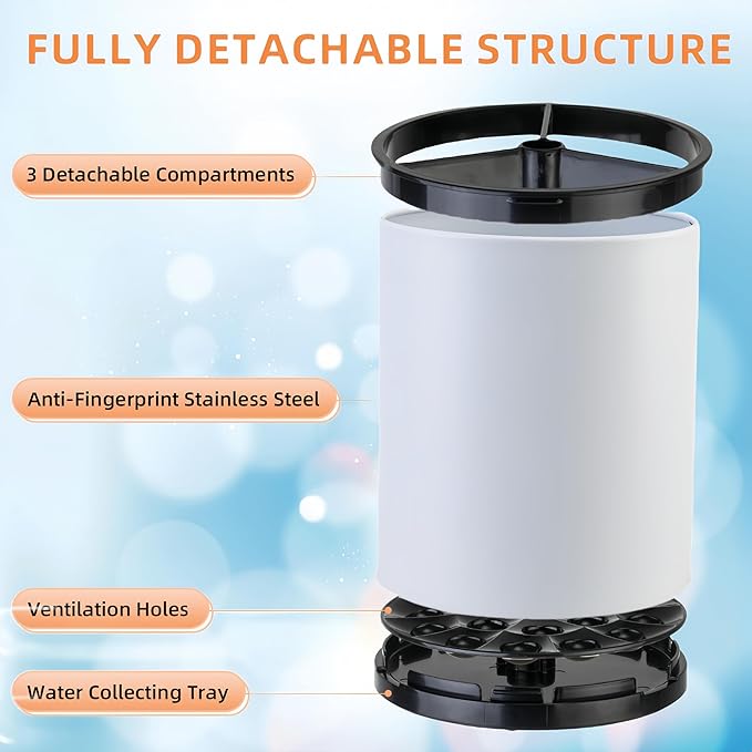 Utensil Holder,Large 360°Rotating Kitchen Utensil Holder For Counter,Cooking Silverware Organizer Stainless Steel Caddy Flatware Spoon Spatula Tool Cutlery Container