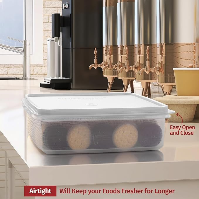 Plastic Storage Containers with Lids – 2-Pack 3L Cupcake Carrier – Leakproof Cookie Storage Containers Airtight – BPA-Free Plastic Containers with Lids for Food Storage, Meal Prep, Leftovers, Cupcakes
