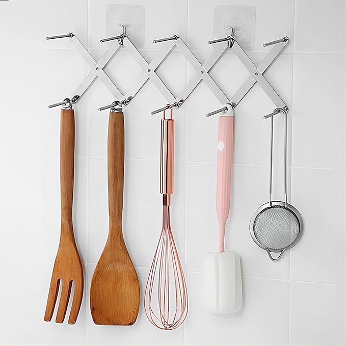 GREATLINK Adjustable Pot Lid Organizers, Dish Rack to Store Houseware, Plate Rack While Cooking, Kitchen Cabinet Pantry Pan and Pot Lid Organizer Rack Holder,4 sectional, 1Pcs
