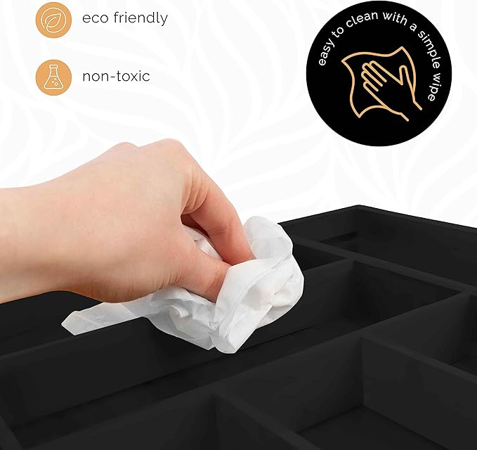 Masirs Expandable Bamboo Kitchen Drawer Organizer - Adjusts to Fit Drawer Size, Ideal for Silverware, Utensils, and Office Supplies, Durable Bamboo Construction