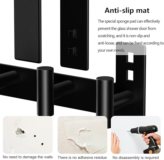 WUIVIUT Over The Door Hooks, Coat Rack Over The Door Heavy Duty Towel Rack Clothes Hanger for Bathroom liveroom Kitchen (3 Hook, Fits 1-3/4'' Thick)