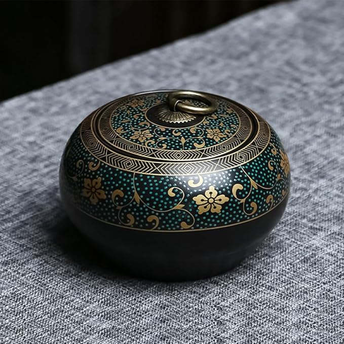 Tea Cup Tea Canister Exquisite Oriental Ceramic Food Storage Jar Canister Loose Tea Tin Tea Storage Jar Tea Tea Canister Coffee Canister Coffee Jar Spices Nuts Storage Tea Cups