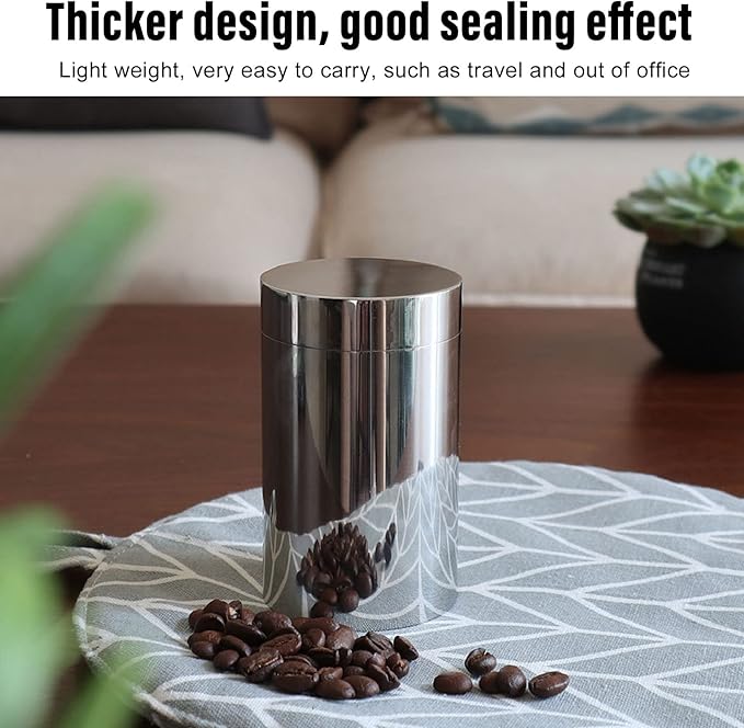Small Tin Can Box, 304 Stainless Steel 14oz Canister for Coffee Tea Candy, Loose Leaf Tea Tin Containers Storage with Airtight Lids for Storage Loose Leaf Sugar Herbs Spices