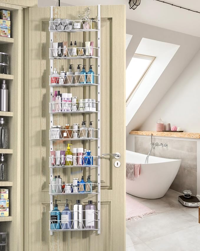 Over The Door Pantry Organizer, Kitchen Organizers and Storage - 8-Tier Pantry Organizers and Storage, Over The Door Organizer for Laundry Bathroom Organization, Spice Racks for Pantry