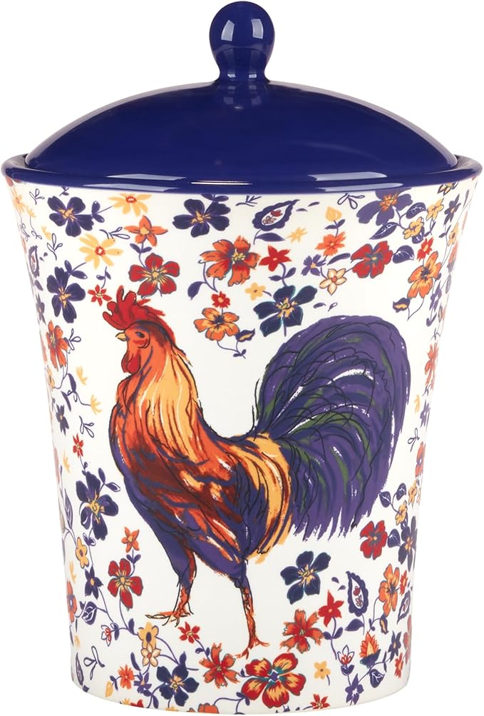 Certified International Morning Rooster Set of 3 Canisters: 54 oz., 64 oz.,92 oz.