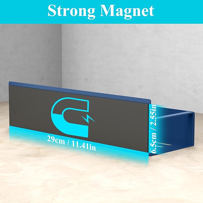 4 Pack Magnetic Spice Storage Rack Organizer for Refrigerator and Oven, Dark Blue Fridge Organizers and Storage