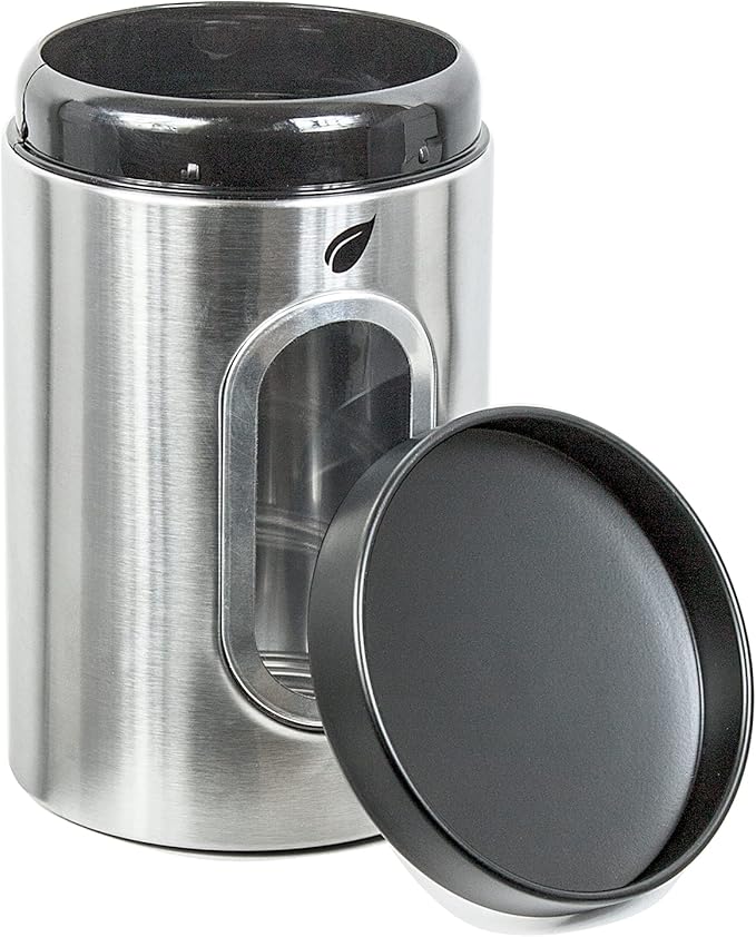 Stainless Kitchen Canisters - Modern Kitchen Decoration of Canister Set with Multiple Preservation Purposes by Tight Sealed Lids, Good for Wedding Gifts Kitchen Canisters Set of 3(SC-001)