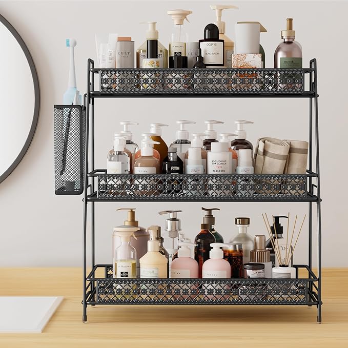 Spice Rack Organizer for Cabinet, Bathroom Organizer Countertop, Bathroom Counter Organizer Kitchen Countertop Organizer Bathroom Vanity Organizer
