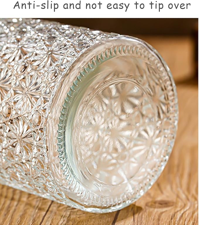 Vintage Glass Jar With Airtight Lid, Spice Jars Overnight Oats Containers Glass Storage Containers Kitchen Storage Containers for Sugar, Coffee, Tea,Candy Cookie,Pasta,Cereal