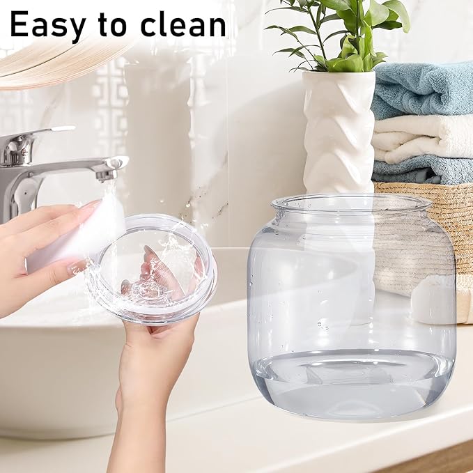 Acrylic Airtight Cookie Jar Clear Apothecary Jar with lid,Ideal Food Storage Jar Food Canister Decorative storage canisters with lids for Kitchen,Home,Bathroom,Wedding Decor,125OZ