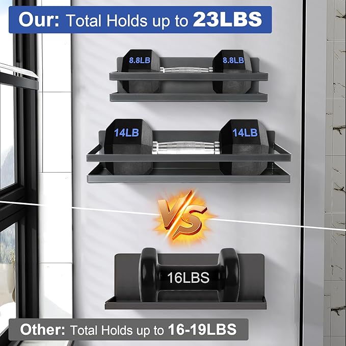 Uten Large Magnetic Spice Rack for Refrigerator, 2 Pack Enhanced Magnetic Shelves, Magnetic Shelf Moveable Fridge Organizer for Kitchen Holding Spices, Jars, Perfect Space Saver Storage Spice Rack