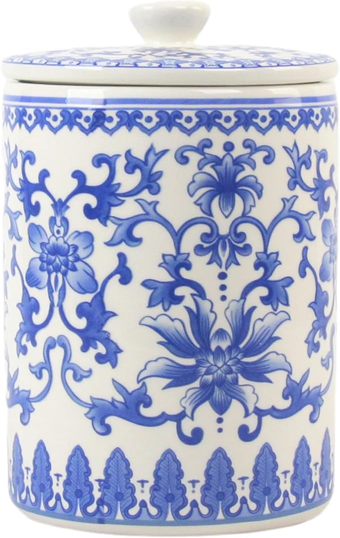 10 Strawberry Street Kitchen Canister, 3 Piece Set, Chinoiserie Blue