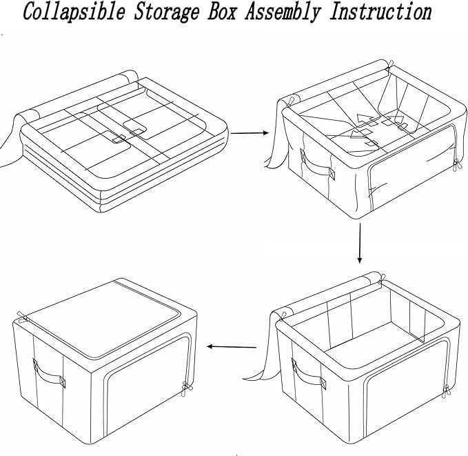 2 Pack Clear Window Storage Bins Foldable Fabric Storage Bins Boxes for Clothes Stackable Box Organizer Set with Carrying Handles (Gray,22L, 15.7x 11.8x 7.8 Inch)