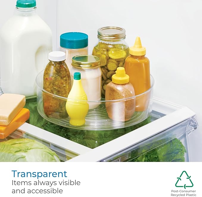 iDesign Fridge/Freeze Binz Turntable, Clear