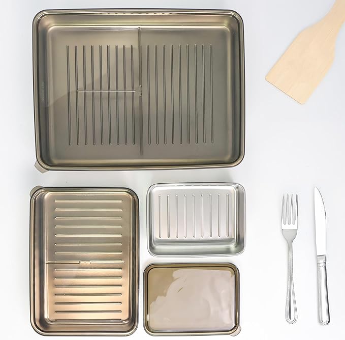 stainless steel containers with lids stainless steel food containers refrigerator organizers and storage:3 PCS deli meat container for fridge,bacon storage container for fridge