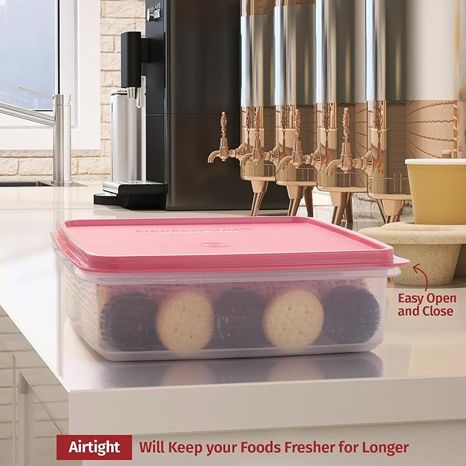 Plastic Storage Containers with Lids – 2-Pack 3L Cupcake Carrier – Leakproof Cookie Storage Containers Airtight – BPA-Free Plastic Containers with Lids for Food Storage, Meal Prep, Leftovers, Cupcakes