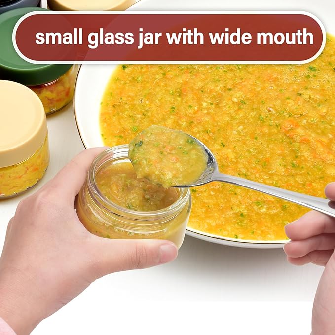 2 oz Glass Jars with Lids Dressing Containers Sauce Cups Mini Condiment Dip Jars To Go Lunch Accessories,12-Pack