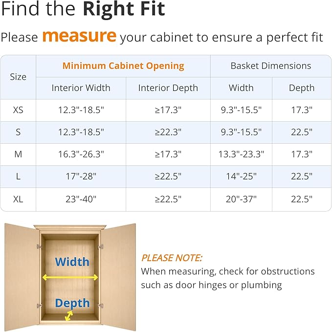 Pull Out Drawer Cabinet Organizer, Expandable Slide Out Storage Shelves for Cabinets, Under Sink and Wardrobe, 16.3"~26.3" Wide x 17.3" Deep, 1 Pack