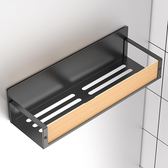 4 Pack Magnetic Spice Storage Rack Organizer for Refrigerator and Oven, Wood Fridge Organizers and Storage