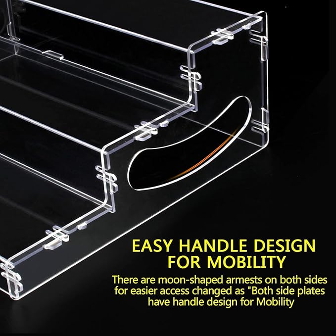 evron 2 Pack Pantry Organization and Storage Clear Plastics Spice Rack Organizer for Cabinet & Countertop (ASSEMBLY REQUIRED) 3 Tier Organizer Versatile Tierd Shelf Organizer 10.5"