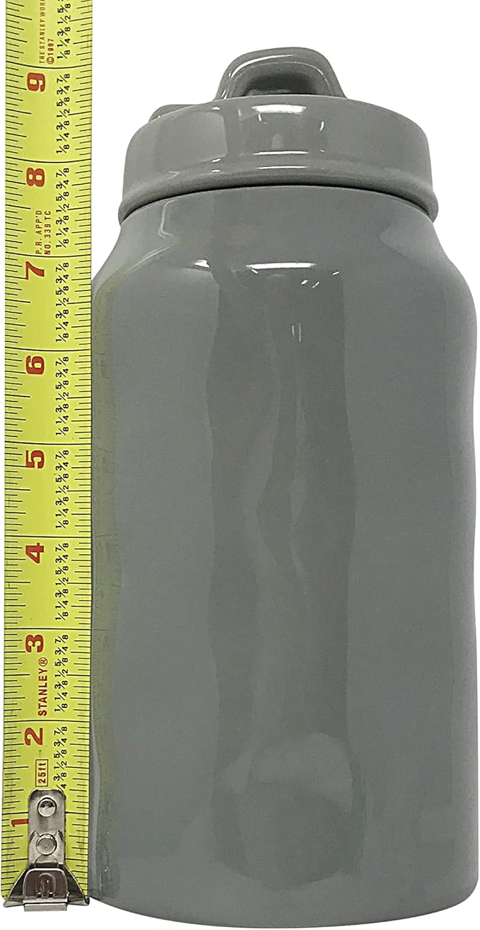 Rae Dunn by Magenta Ceramic Food Storage Canisters (9.5" in Height, Coffee/Grey/White Font)