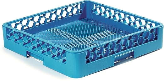 Carlisle FoodService Products Opticlean Flatware Rack Dishwashing Tray for Kitchens and Restaurants, Plastic, 18.25 Inches, Blue
