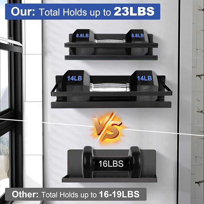 Uten Large Spice Rack for Refrigerator, 2 Pack Strong Magnetic Shelves, Moveable Fridge Organizer, Perfect Space Saver