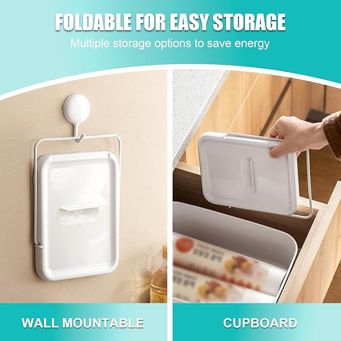 Pot Lid Holder, Spoon Holder for Stove, Foldable Pan Lid Organizer Stand with Nonslip Pads, Multifunctional Utensils Pan Pot Cover Lid Rack Shelf for Kitchen Counter, White