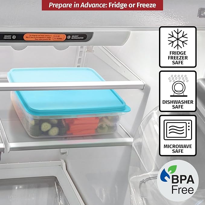Plastic Storage Containers with Lids – 2-Pack 3L Cupcake Carrier – Leakproof Cookie Storage Containers Airtight – BPA-Free Plastic Containers with Lids for Food Storage, Meal Prep, Leftovers, Cupcakes