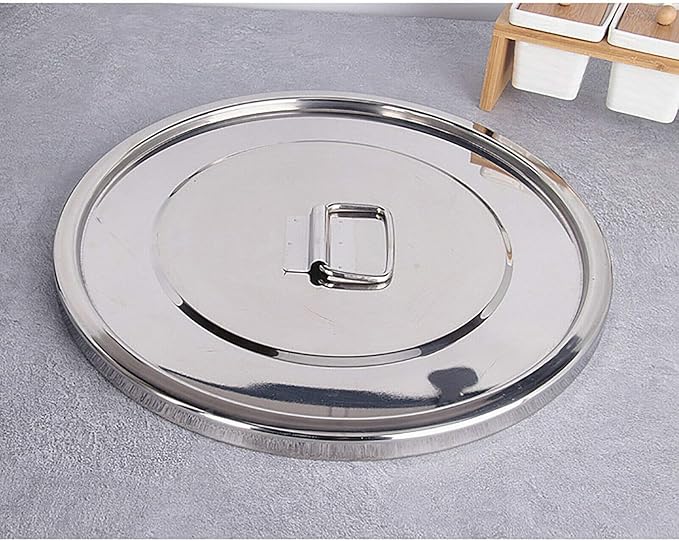 Stainless Steel Airtight Canister for Kitchen, Rice Cereal Grain Canisters Container for Household Kitchen Food Bean Flour Oil Sugar Milk Cookie Storager Bucket w/Handles Lid (12L)
