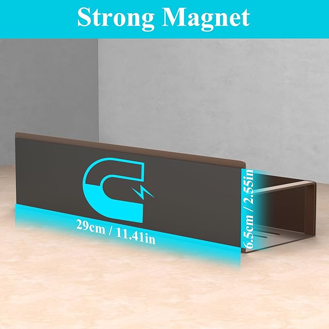 6 Pack Magnetic Spice Storage Rack Organizer for Refrigerator and Oven, Bronze Fridge Organizers and Storage